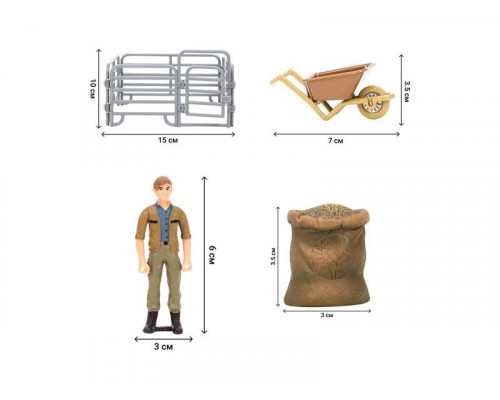 Игрушки фигурки MASAI MARA ММ205-013 в наборе серии На ферме 8 пр.