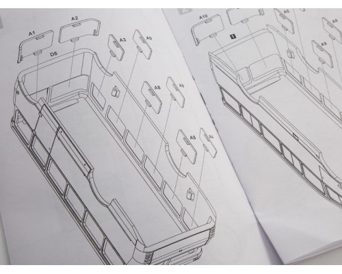 Сборная модель AVD Автобус ТС-3965 (53А), 1/43