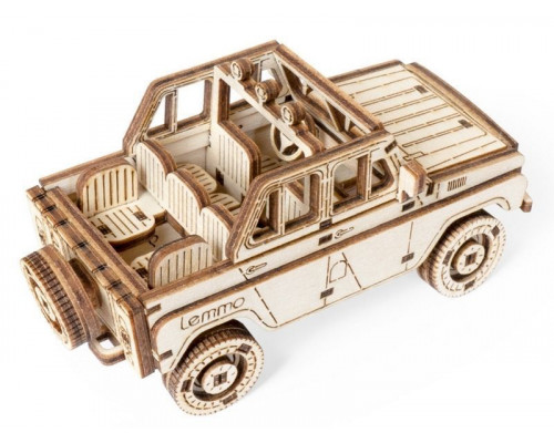 Деревянный конструктор Lemmo Внедорожник Алькор-М, 70 деталей