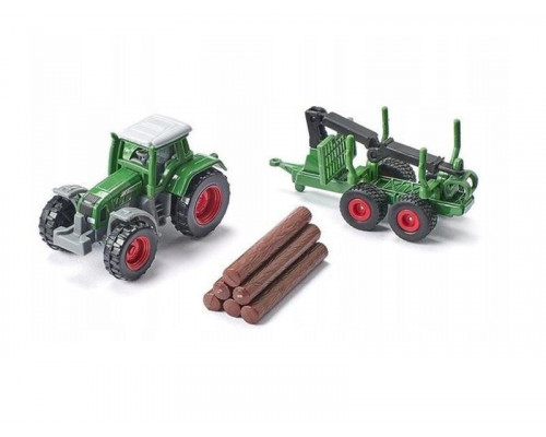 Трактор Siku 1645 с прицепом для бревен