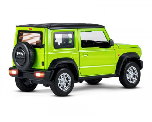 Машина АВТОПАНОРАМА Suzuki Jimny, 1/18, зеленый, свет, звук, в/к 24,5х12,5х10,5 см