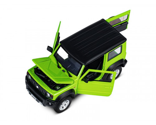 Машина АВТОПАНОРАМА Suzuki Jimny, 1/18, зеленый, свет, звук, в/к 24,5х12,5х10,5 см