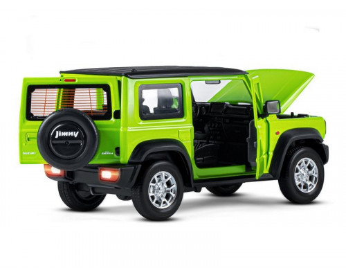 Машина АВТОПАНОРАМА Suzuki Jimny, 1/18, зеленый, свет, звук, в/к 24,5х12,5х10,5 см
