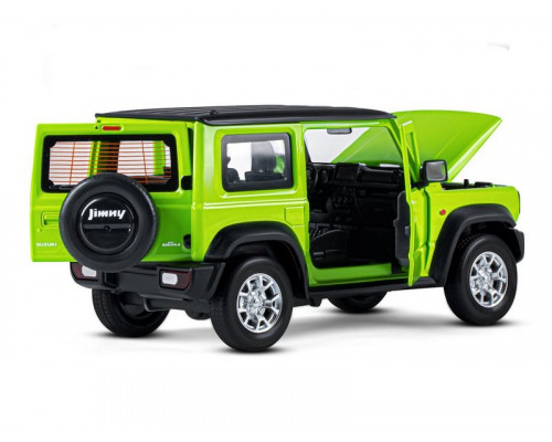 Машина АВТОПАНОРАМА Suzuki Jimny, 1/18, зеленый, свет, звук, в/к 24,5х12,5х10,5 см