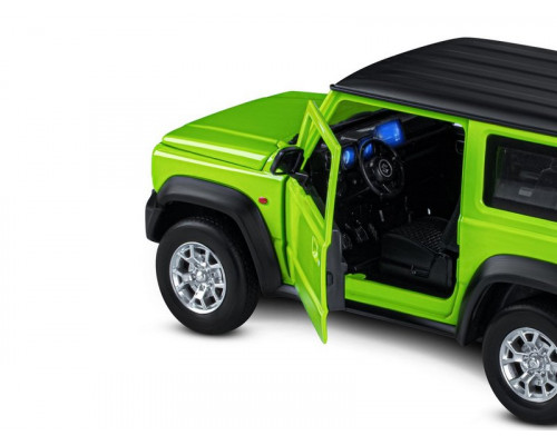 Машина АВТОПАНОРАМА Suzuki Jimny, 1/18, зеленый, свет, звук, в/к 24,5х12,5х10,5 см