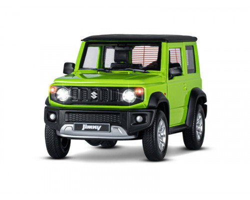 Машина АВТОПАНОРАМА Suzuki Jimny, 1/18, зеленый, свет, звук, в/к 24,5х12,5х10,5 см