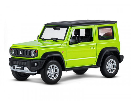 Машина АВТОПАНОРАМА Suzuki Jimny, 1/18, зеленый, свет, звук, в/к 24,5х12,5х10,5 см