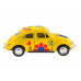 Машина Kinsmart 1967 Volkswagen Classical Beetle with printing инерция (1/12шт.) 1:32 б/к