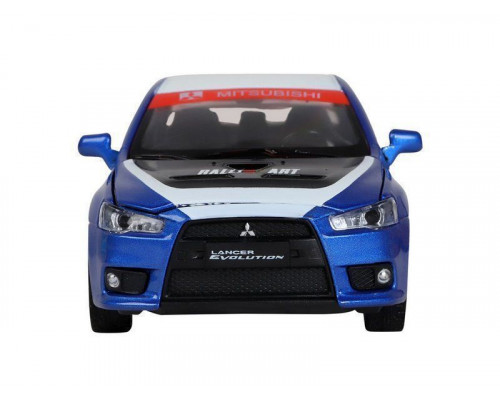 Машина АВТОПАНОРАМА Mitsubishi Lancer Evolution, 1/32, синий, свет, звук, в/к 18*9*13,5 см