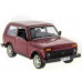 Машина АВТОПАНОРАМА ВАЗ 2121 бордовая,1/22, инерция, Pull Bаck механизм, в/к 10*12*22 cм