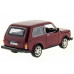 Машина АВТОПАНОРАМА ВАЗ 2121 бордовая,1/22, инерция, Pull Bаck механизм, в/к 10*12*22 cм