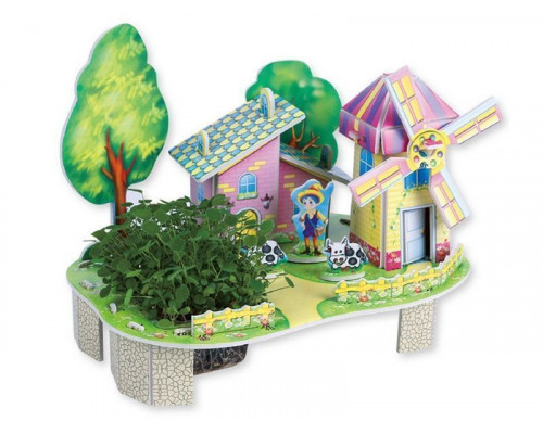 3D пазл из пенокартона В ГОСТЯХ У МЕЛЬНИКА (23 детали, 4 листа)