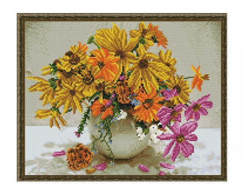 Картина мозаикой с нанесенной рамкой 40х50 КРАСКИ ЛЕТА (36 цветов)