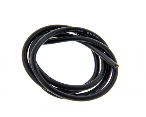 Провод AWG 10 (5,26кв.мм) силиконовый, многожильный, черный (1м/п)