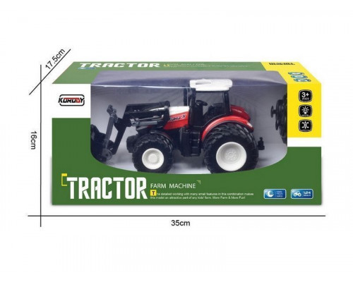 Р/У фермерский трактор Korody с фронтальным погрузчиком, двойные колеса 1/24 2.4G 6CH RTR