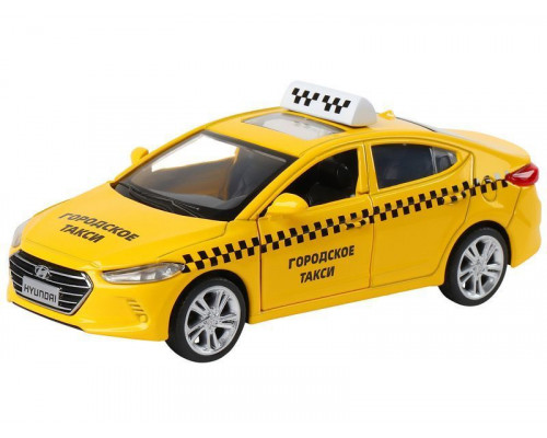 Машина АВТОПАНОРАМА HYUNDAI ELANTRA, ГОРОДСКОЕ ТАКСИ, 1/40, инерция, откр. двери, 17,5*12,5*6,5