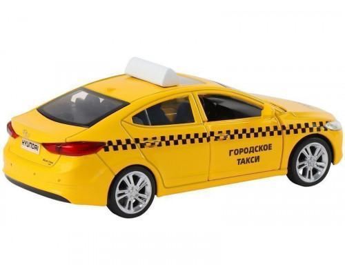 Машина АВТОПАНОРАМА HYUNDAI ELANTRA, ГОРОДСКОЕ ТАКСИ, 1/40, инерция, откр. двери, 17,5*12,5*6,5