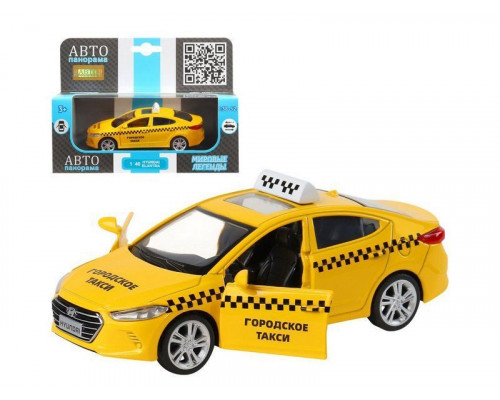 Машина АВТОПАНОРАМА HYUNDAI ELANTRA, ГОРОДСКОЕ ТАКСИ, 1/40, инерция, откр. двери, 17,5*12,5*6,5