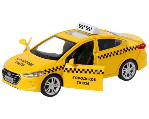 Машина АВТОПАНОРАМА HYUNDAI ELANTRA, ГОРОДСКОЕ ТАКСИ, 1/40, инерция, откр. двери, 17,5*12,5*6,5