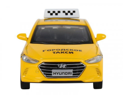 Машина АВТОПАНОРАМА HYUNDAI ELANTRA, ГОРОДСКОЕ ТАКСИ, 1/40, инерция, откр. двери, 17,5*12,5*6,5