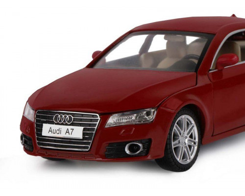 Машина АВТОПАНОРАМА Audi A7, красный, 1/24, свет, звук, в/к 24,5*12,5*10,5 см
