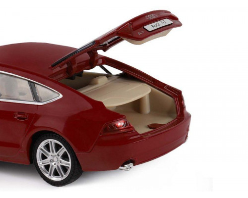 Машина АВТОПАНОРАМА Audi A7, красный, 1/24, свет, звук, в/к 24,5*12,5*10,5 см