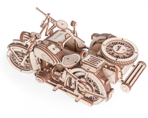 Деревянный конструктор Lemmo МОТОЦИКЛ С КОЛЯСКОЙ «УРАН», 288 деталей