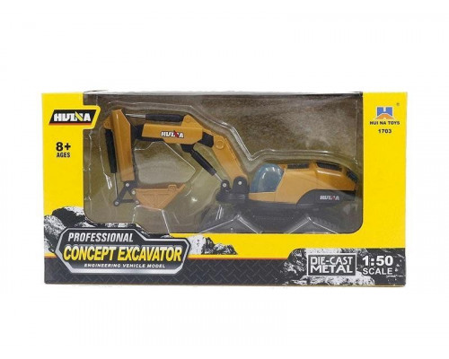 Металлический экскаватор HUI NA TOYS I9 concept 1/50