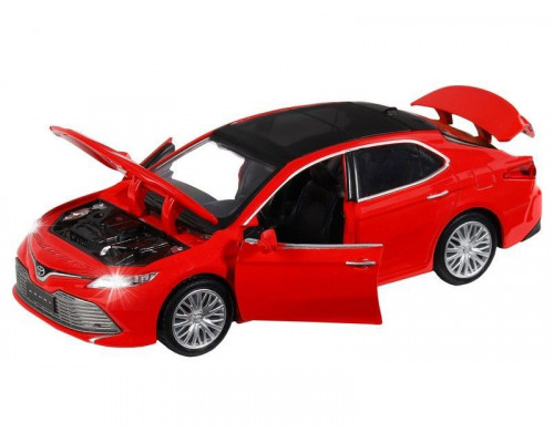 Машина АВТОПАНОРАМА Toyota Camry, красный, 1/32, свет, звук, инерция, в/к 17,5*13,5*9 см