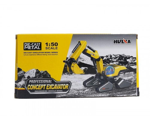 Металлический экскаватор HUI NA TOYS I9 concept 1/50