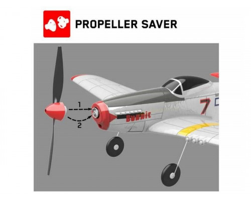 Радиоуправляемый самолет Volantex RC P51D 400мм (красный) 2.4G 4ch LiPo RTF with Gyro