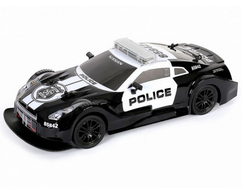 Р/У машина MX Nissan GTR Полиция (с мигалками) +акб 1/16