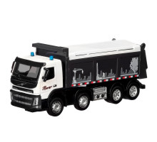 Машина "АВТОПАНОРАМА" Volvo самосвал, белый, 1/50, свет, звук, в/к 28*14*10 см