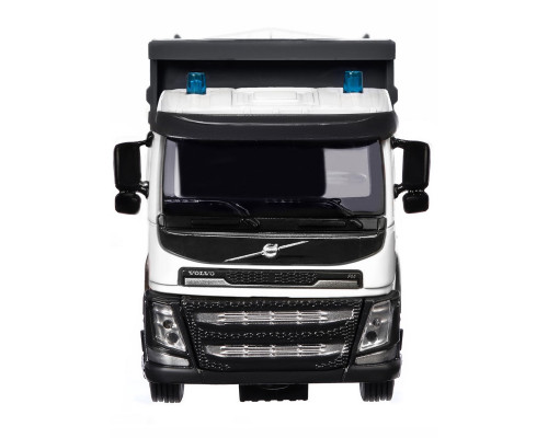 Машина АВТОПАНОРАМА Volvo самосвал, белый, 1/50, свет, звук, в/к 28*14*10 см