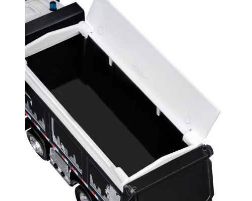 Машина АВТОПАНОРАМА Volvo самосвал, белый, 1/50, свет, звук, в/к 28*14*10 см