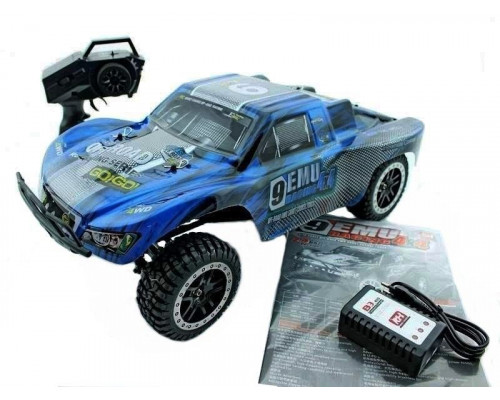 Радиоуправляемый шорт-корс Remo Hobby 9EMU TWINS MOTOR (синий) 4WD 2.4G 1/8 RTR