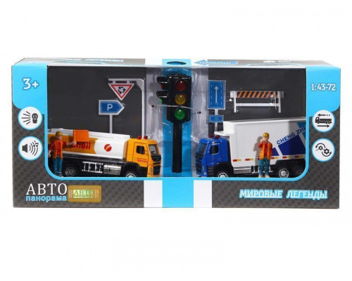 Набор АВТОПАНОРАМА Городские службы 1, 1/72, инерция, в/к 30*13*10 см