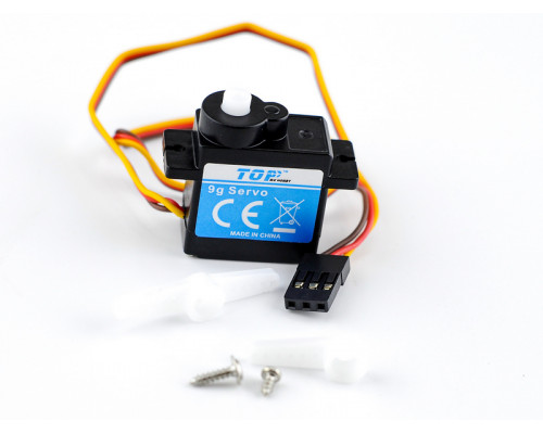 Сервомашинка реверсная 9g для самолета Top RC 500 Class Cessna 182 6СH (Flap2), провод 250мм