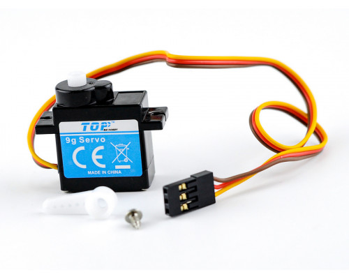 Сервомашинка 9g для самолета Top RC 400 Class Cessna 182 (закрылки), провод 250мм