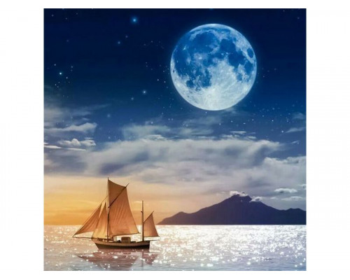 Картины мозаикой 30х30 НОЧЬ НАД МОРЕМ (27 цветов)