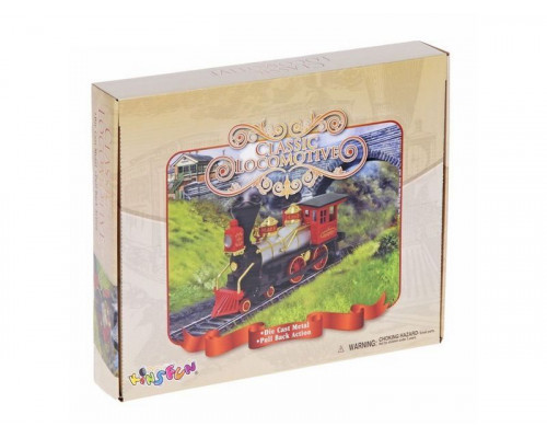 Машина Kinsmart Classic Locomotive инерция (1/6шт.) 17,5см б/к