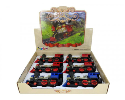 Машина Kinsmart Classic Locomotive инерция (1/6шт.) 17,5см б/к