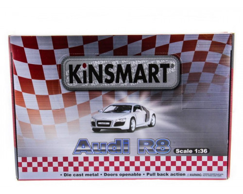 Машина Kinsmart AUDI R8 инерция (1/12шт.) 1:36 б/к