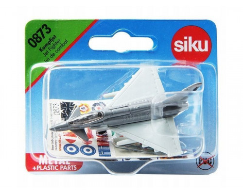 Самолет Siku Реактивный Jet Fighter 0873 1/87, 6.9 см, серый/белый