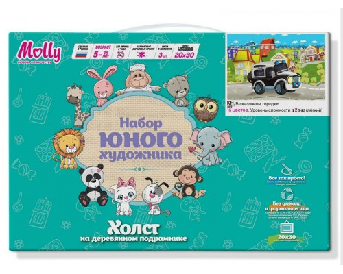 Набор юного художника 20х30 В СКАЗОЧНОМ ГОРОДКЕ  (15 цветов)