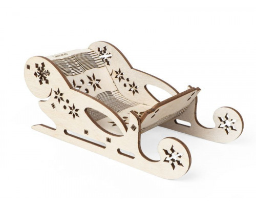 Деревянный конструктор Lemmo Рождественские сани, 3 детали
