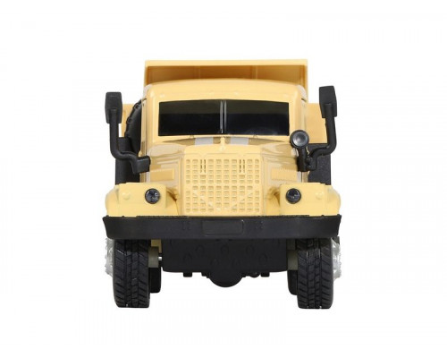 Машина АВТОПАНОРАМА Грузовик, хаки бежевый, 1/32, свет, звук, инерция, в/к 24*8*10 см