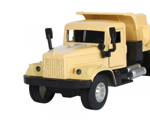 Машина АВТОПАНОРАМА Грузовик, хаки бежевый, 1/32, свет, звук, инерция, в/к 24*8*10 см