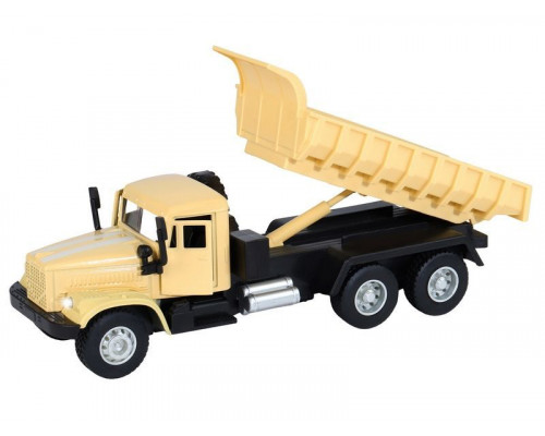 Машина АВТОПАНОРАМА Грузовик, хаки бежевый, 1/32, свет, звук, инерция, в/к 24*8*10 см