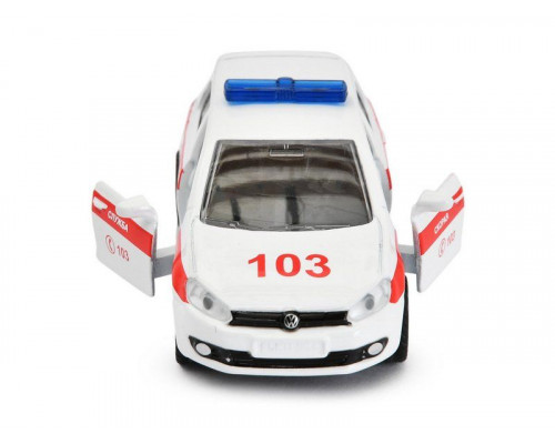 Легковой автомобиль Siku 1411RUS Скорая медицинская служба, белый